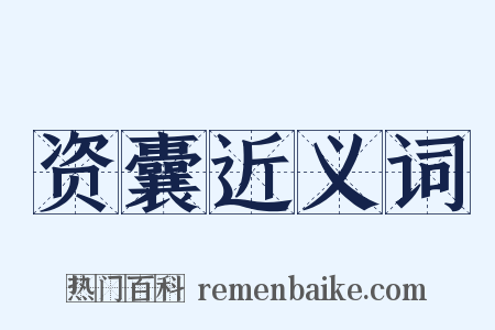 资囊近义词是什么意思的图片